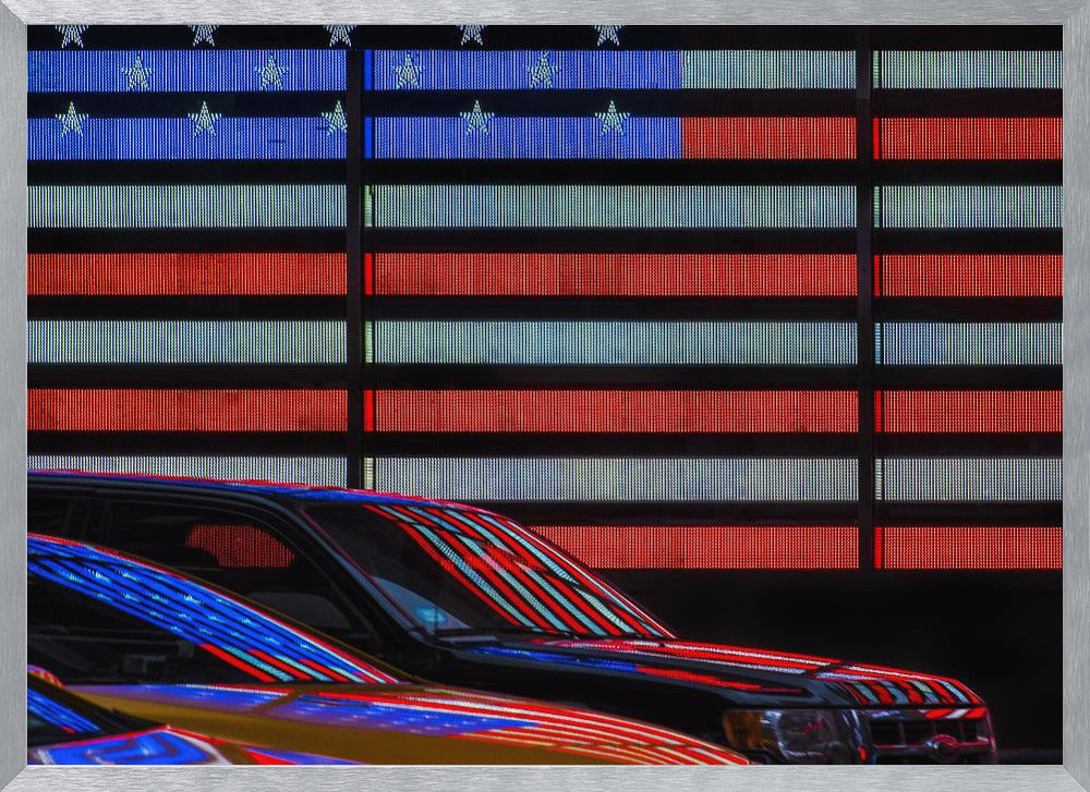 Stars and Stripes reflected Poster