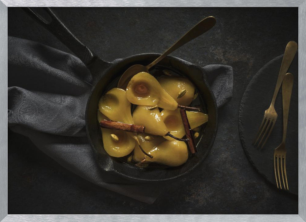 Poached pears Poster