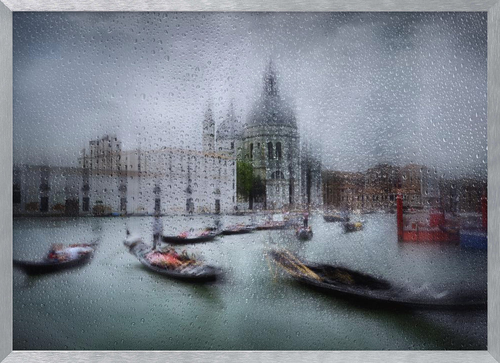 It was raining in Venice Poster