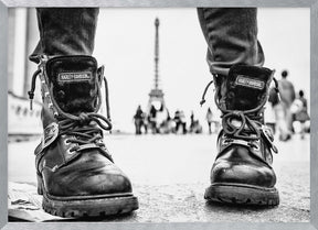 Biker Boots in Paris Poster