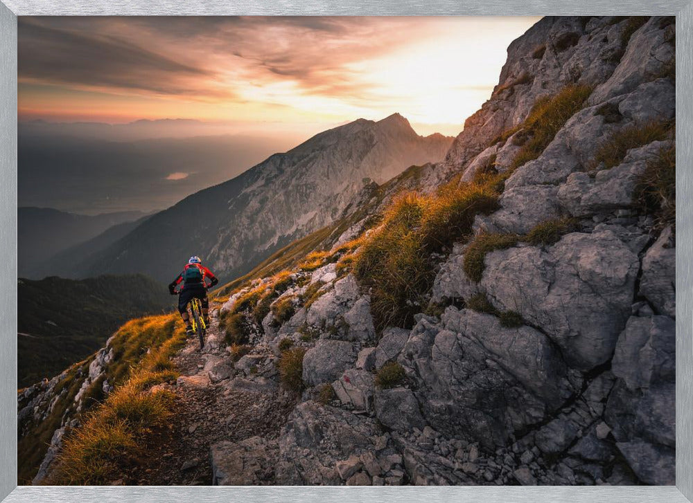 Sunset high alpine ride Poster