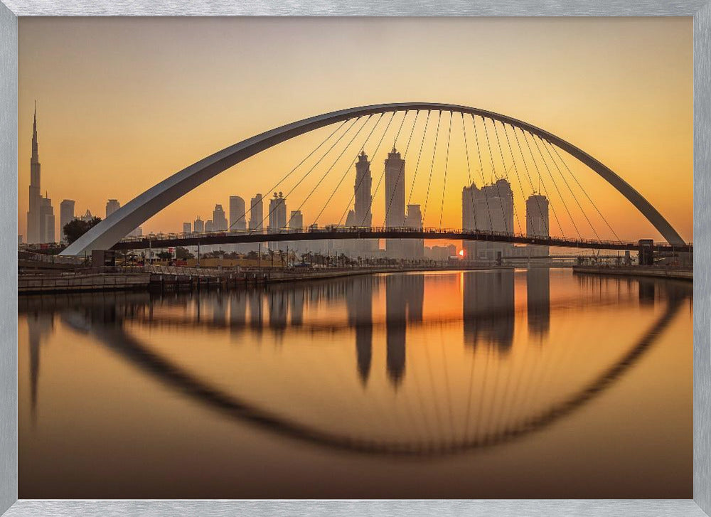 Sunrise at the Dubai Water Canal Poster