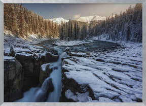 Sunlight in Sunwapta Falls Poster