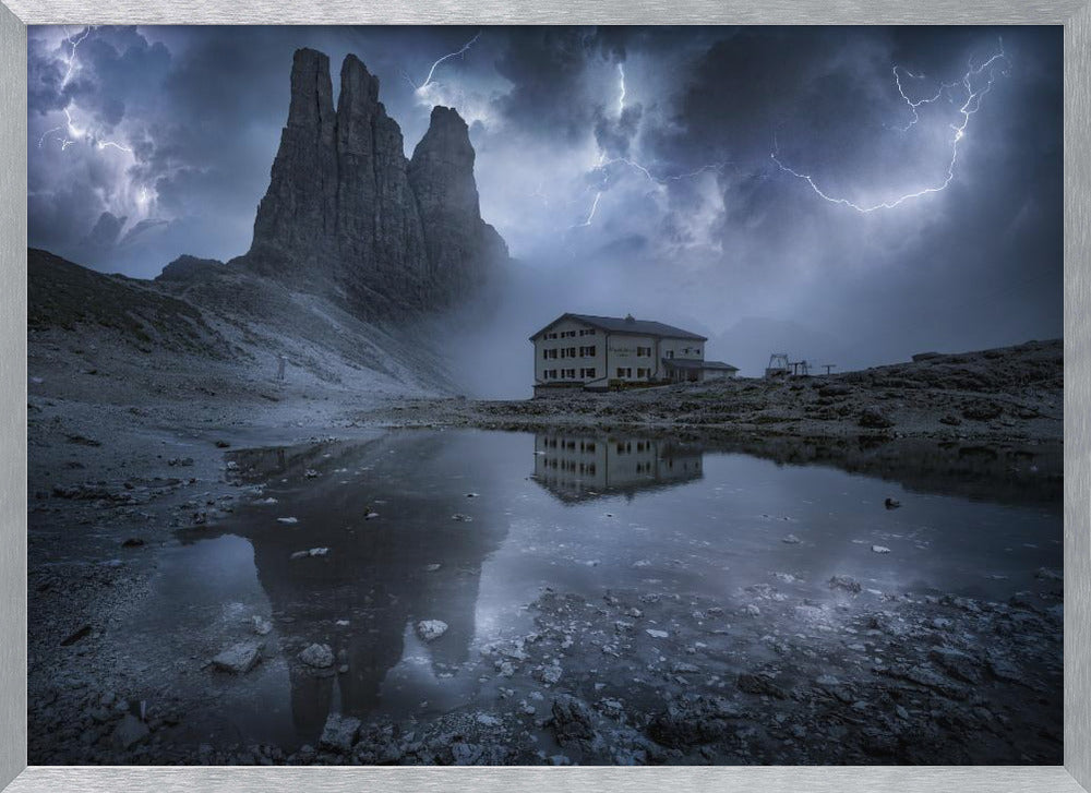 Thunderstorm in the Dolomites Poster