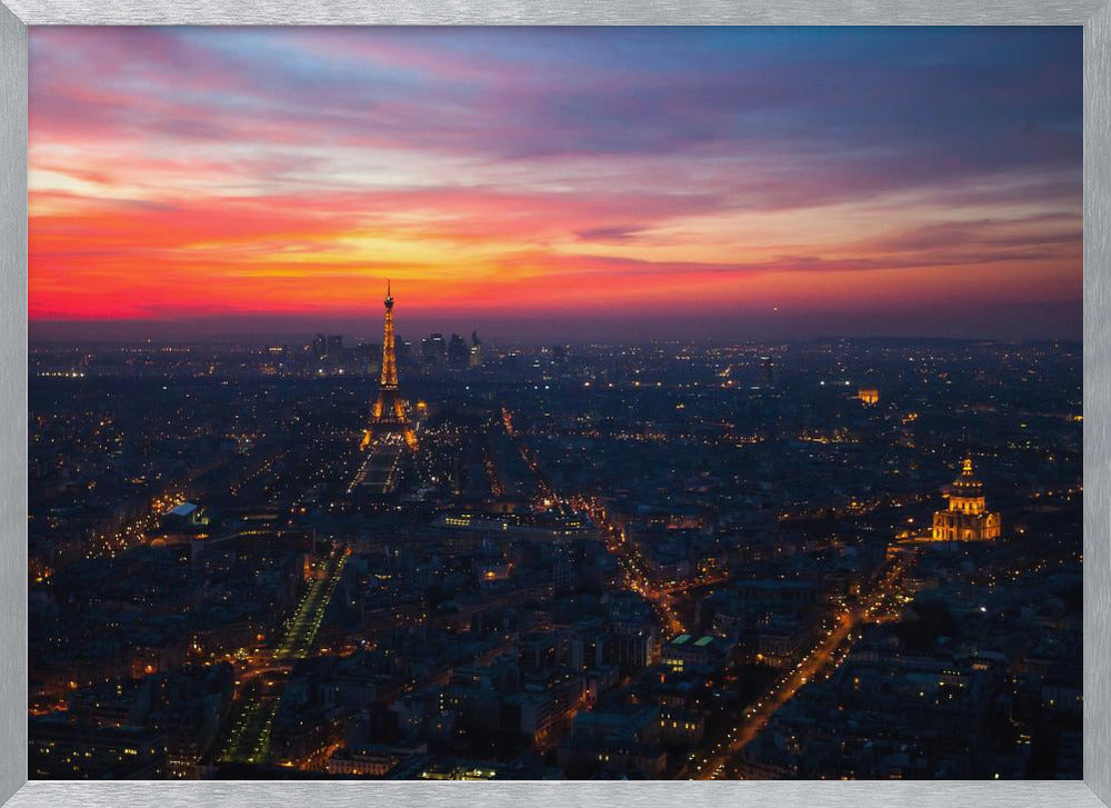 Paris Sunset from Montparnasse Poster