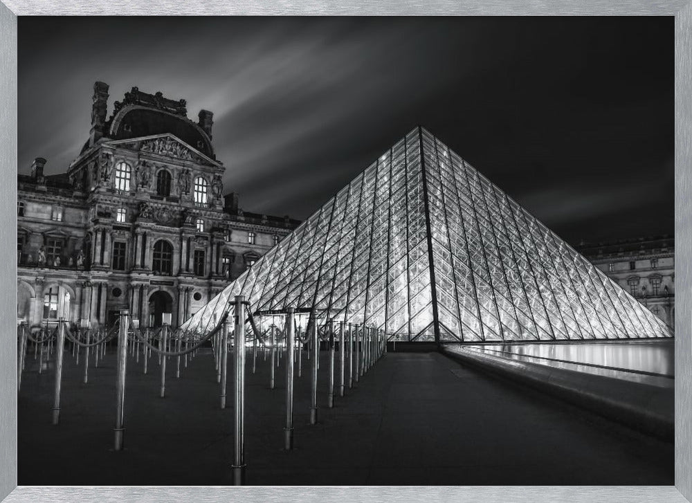 Louvre at Night Poster