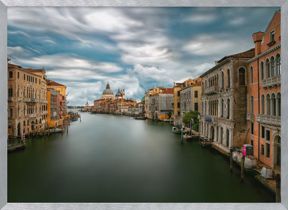 Stormy weather on the Grand Canal Poster