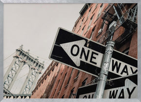 Manhattan Bridge One Way Poster