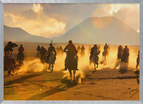 Horsemen in Bromo Poster