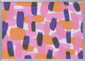 Layered Purple Strokes Pattern Poster