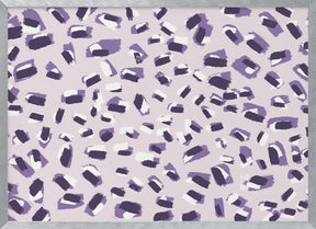 Scattered Small Purple Strokes Pattern Poster