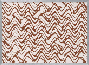 Wavey Beige Pattern Square Poster