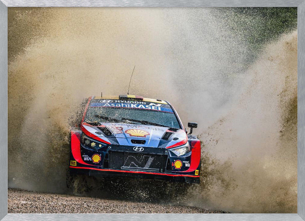 Hyundai WRC Rally Car Poster