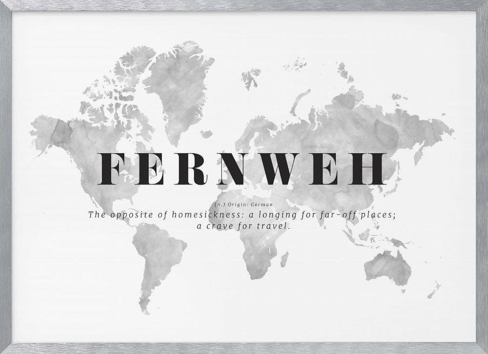 Fernweh world map Poster