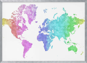 Jude watercolor world map Poster