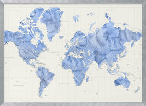 Parlan high detail world map Poster