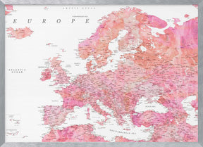 Tatiana detailed map of Europe Poster