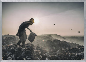 Worker at the dumpyard Poster