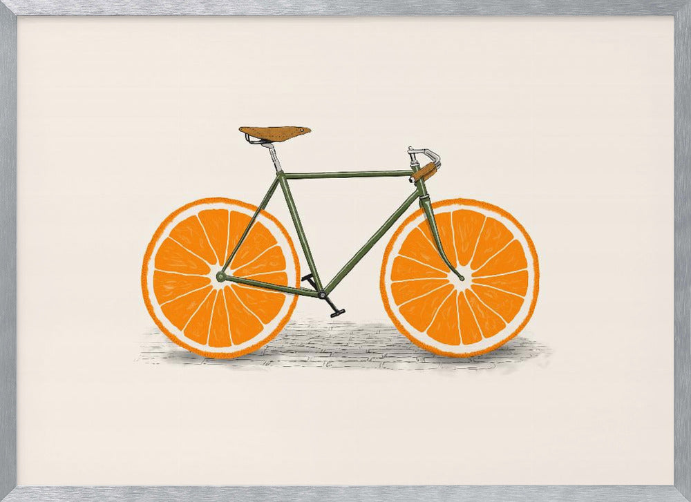 Orange Wheels Poster