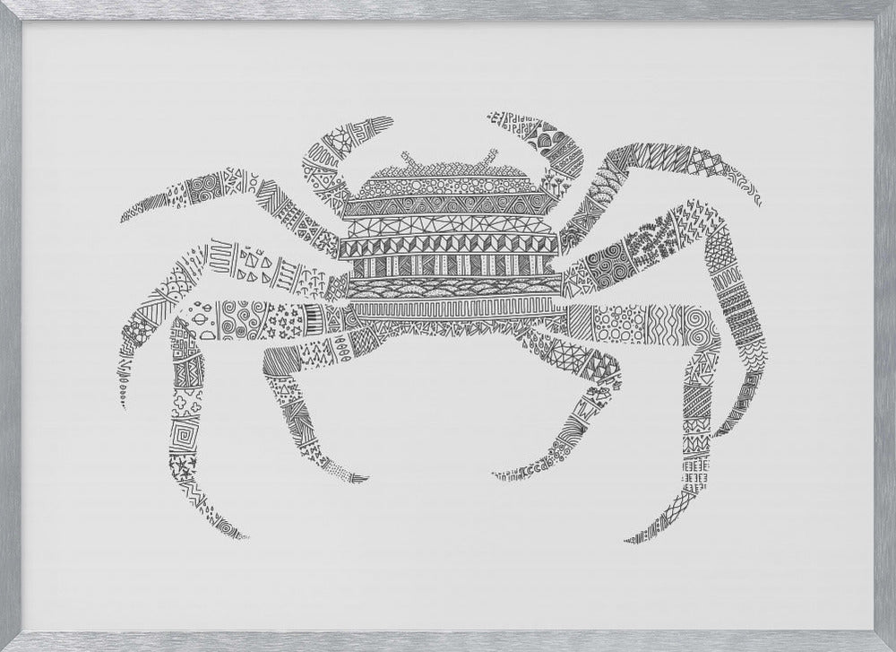 Crab Grey Poster Grey Poster