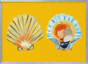 Scallops On Yellow Poster