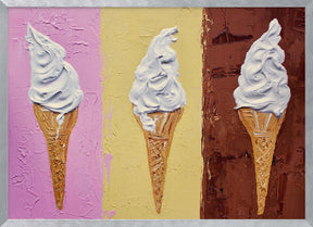 Ice Creams On Neapolitan Poster