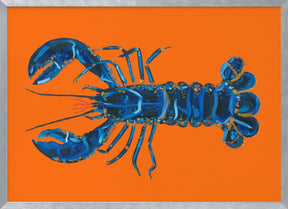 Lobster On Orange Poster