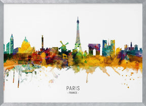 Paris France Skyline Poster