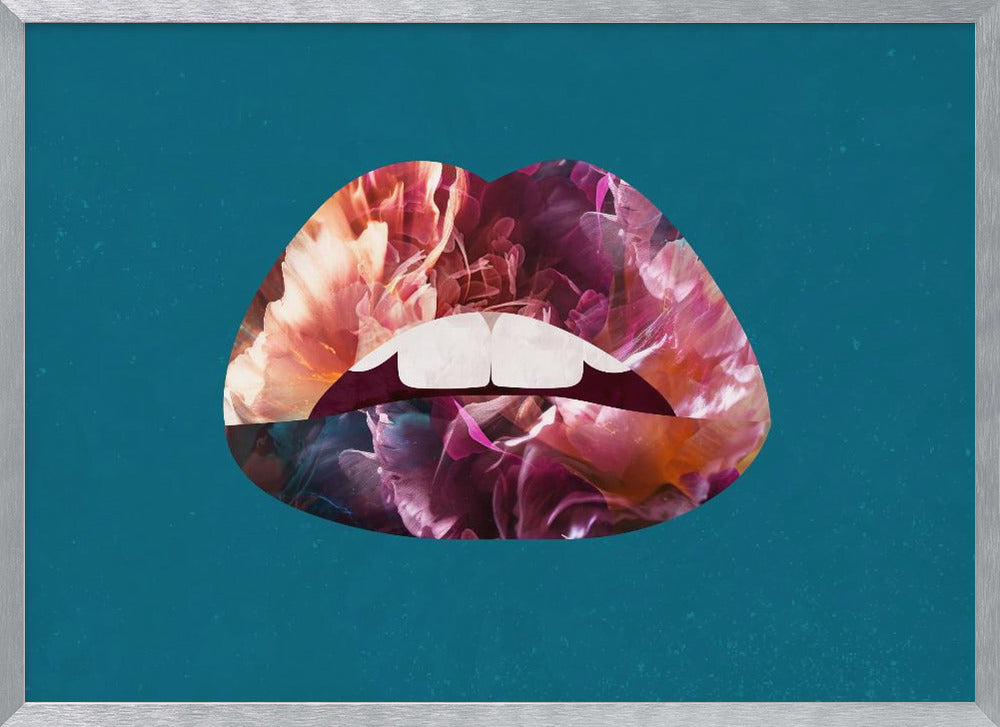 Floral Lips Poster