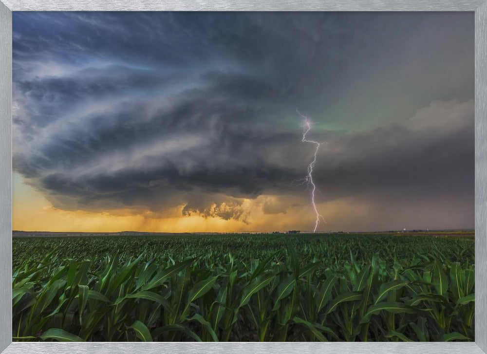 Supercell with Lightening Poster