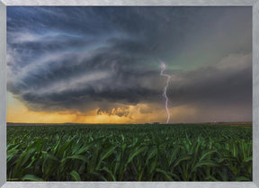 Supercell with Lightening Poster