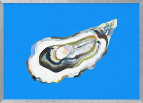 Oyster By the Sea Blue Poster