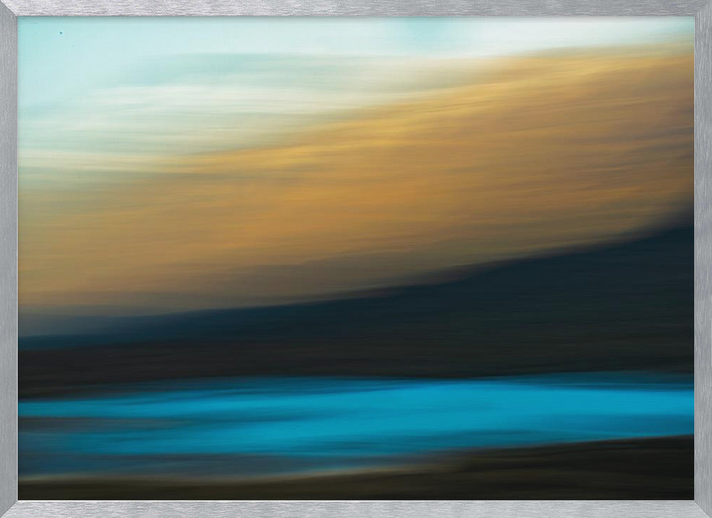 Blues and beige Poster