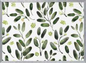 Lisa watercolor seeded eucalyptus pattern Poster