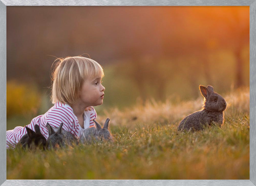 Maja and bunnies Poster