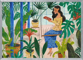 Reading in the Tropical Greenhouse Poster