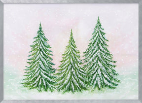 The snowy trees Poster