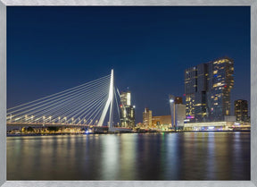 ROTTERDAM Erasmus Bridge at night Poster