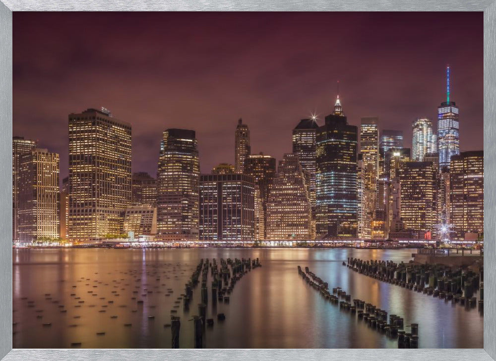 NEW YORK CITY Panoramic Nightly Impressions Poster