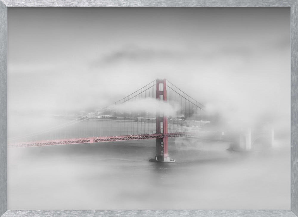 Foggy Golden Gate Bridge Poster