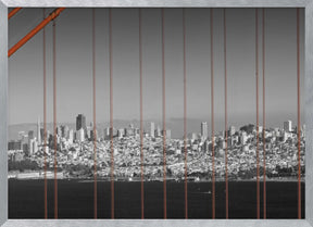 Golden Gate Bridge - Panoramic Downtown View Poster