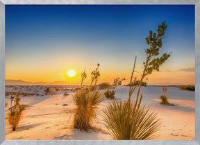 White Sands Sunset Poster