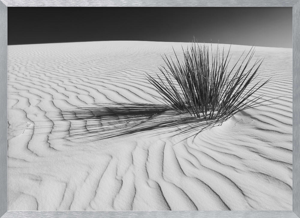 WHITE SANDS Idyllic scenery | Monochrome Poster