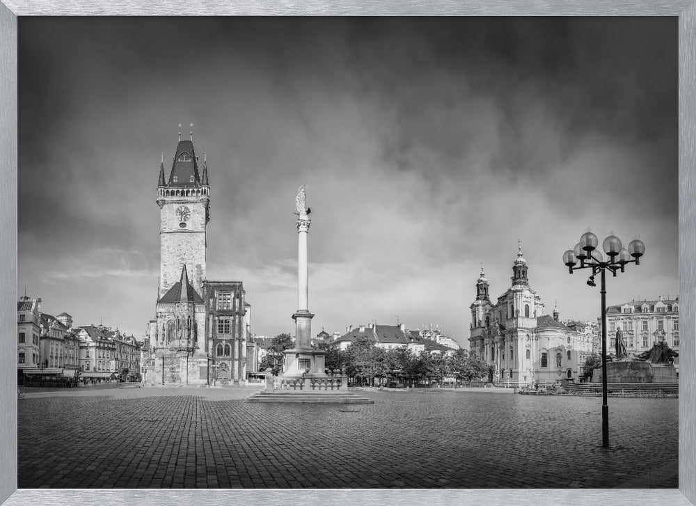 Old Town Square in Prague | Monochrome Poster