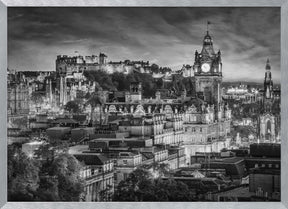 Evening impression from Edinburgh - Monochrome Poster