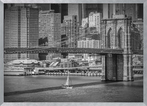 NEW YORK CITY Brooklyn Bridge &amp; Manhattan Skyline Poster