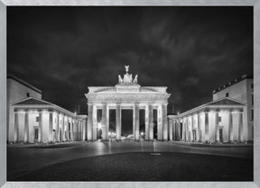 BERLIN Monochrome Brandenburg Gate Poster