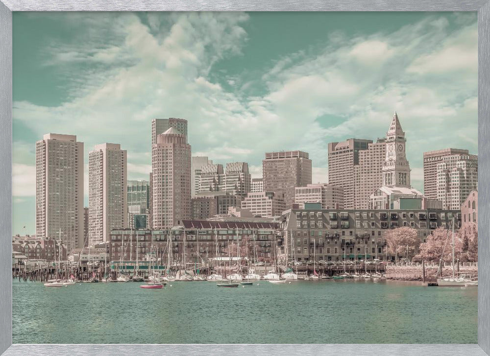 BOSTON Skyline | urban vintage style Poster