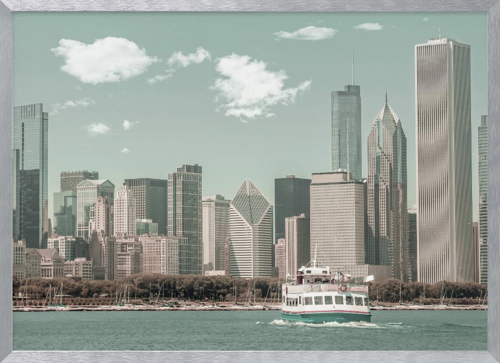 CHICAGO Skyline | urban vintage style Poster