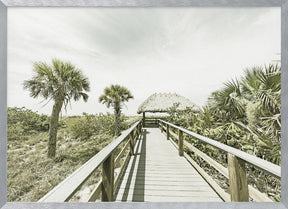 Bridge to the beach | Vintage Poster